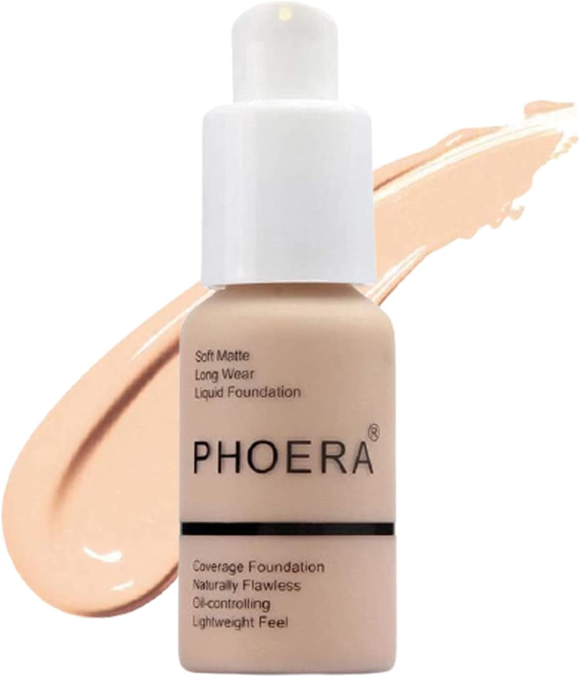 Glamza PHOERA Foundation Concealer Makeup Full Coverage Matte Brighten Long Lasting UK (103 WARM PEACH)