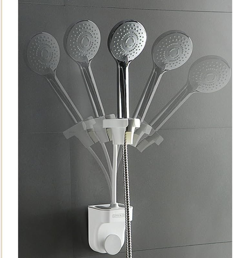 LAKYMIE Hair Dryer Holder Hands-Free Blow Dryer Holder 360 Degrees Adjustable Hair Dryer Rack Wall Mounted and Self-Adhesive image number 6