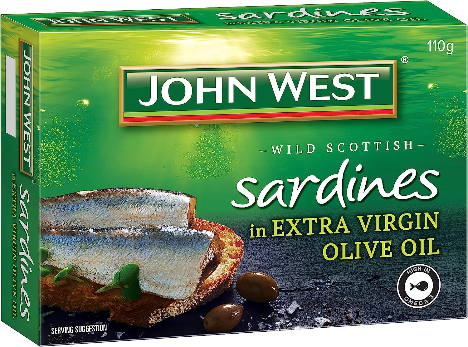 John West Wild Scottish Brisling Sardines in Extra Virgin Olive Oil 20 X 110 G image number 3