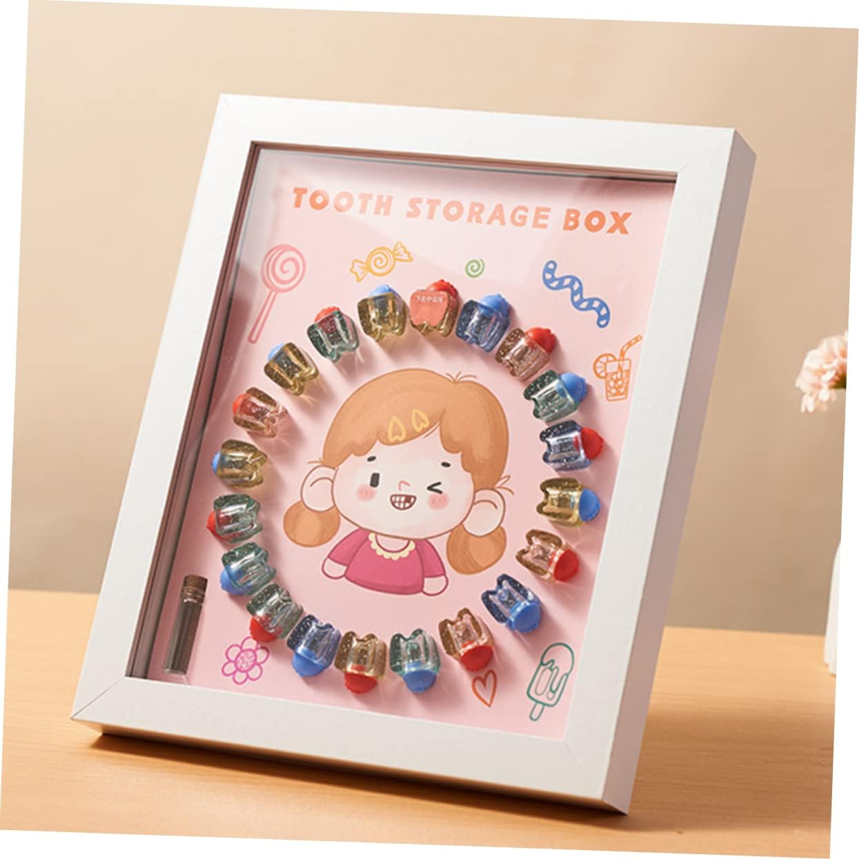 Teeth Storage Box Tooth Fairy Box Grooming Kit for Newborn for Boys and Girls Keepsake image number 2