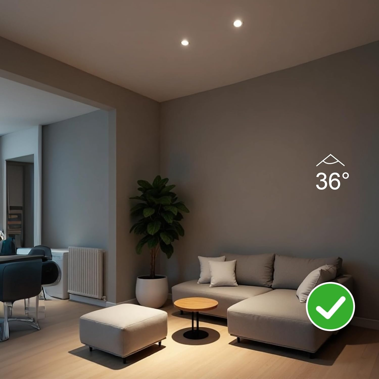 GY GU10 LED Bulb Warm White 4.5W 2700K Warm White 36&deg; Beam Angle Non-Dimmable Energy Saving Bulbs, Pack of 12