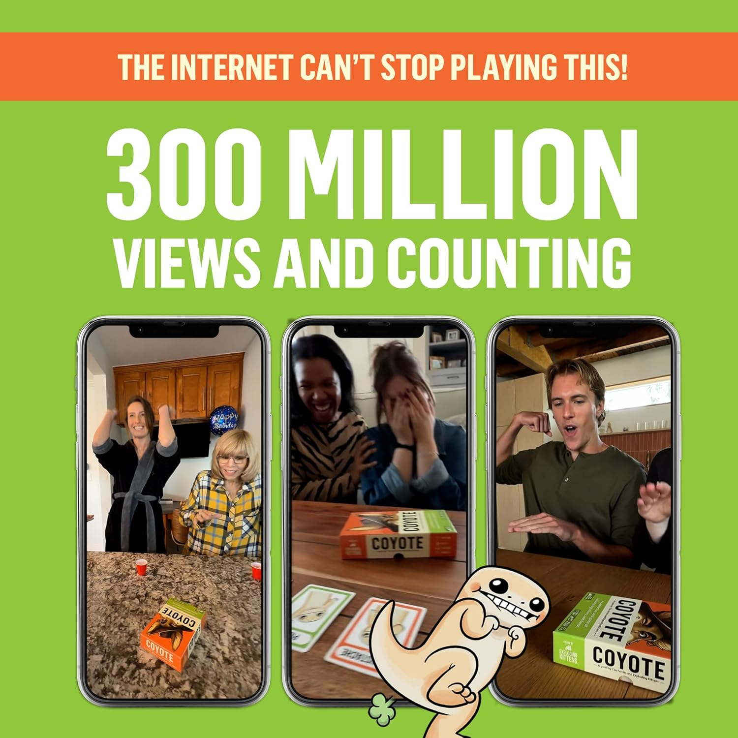 Exploding Kittens | Coyote Small Box | Bluffing Card Game | 3-8 Players, Ages 10+ image number 1