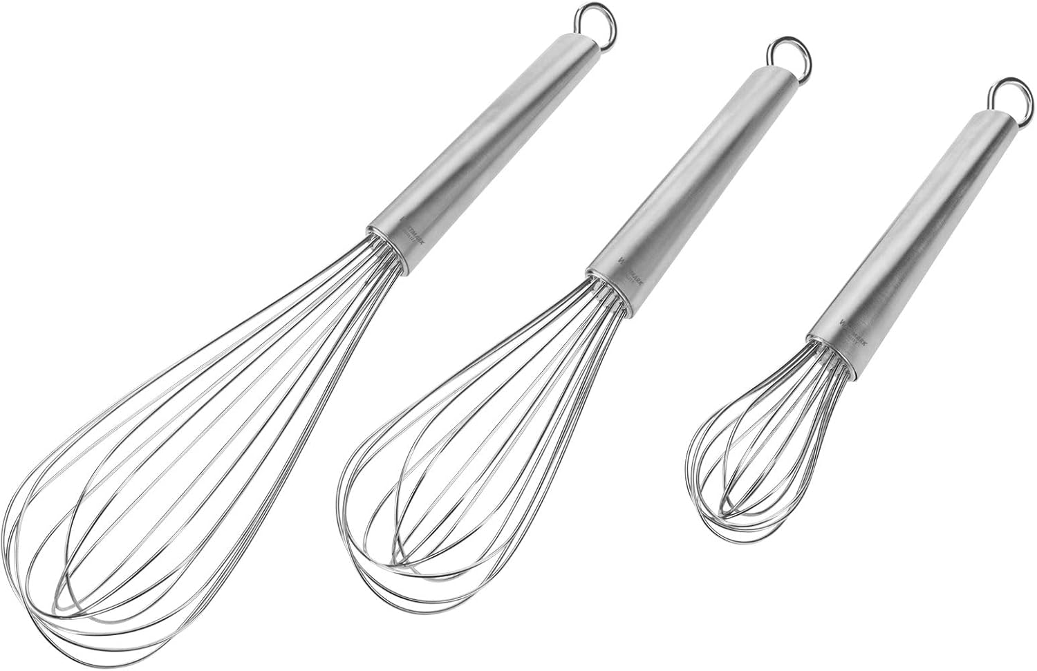 Westmark Glory 184422E6 Whisk Set of 3 - Length: 1 X 20 Cm, 25 Cm, 30 Cm, Stainless Steel - Silver