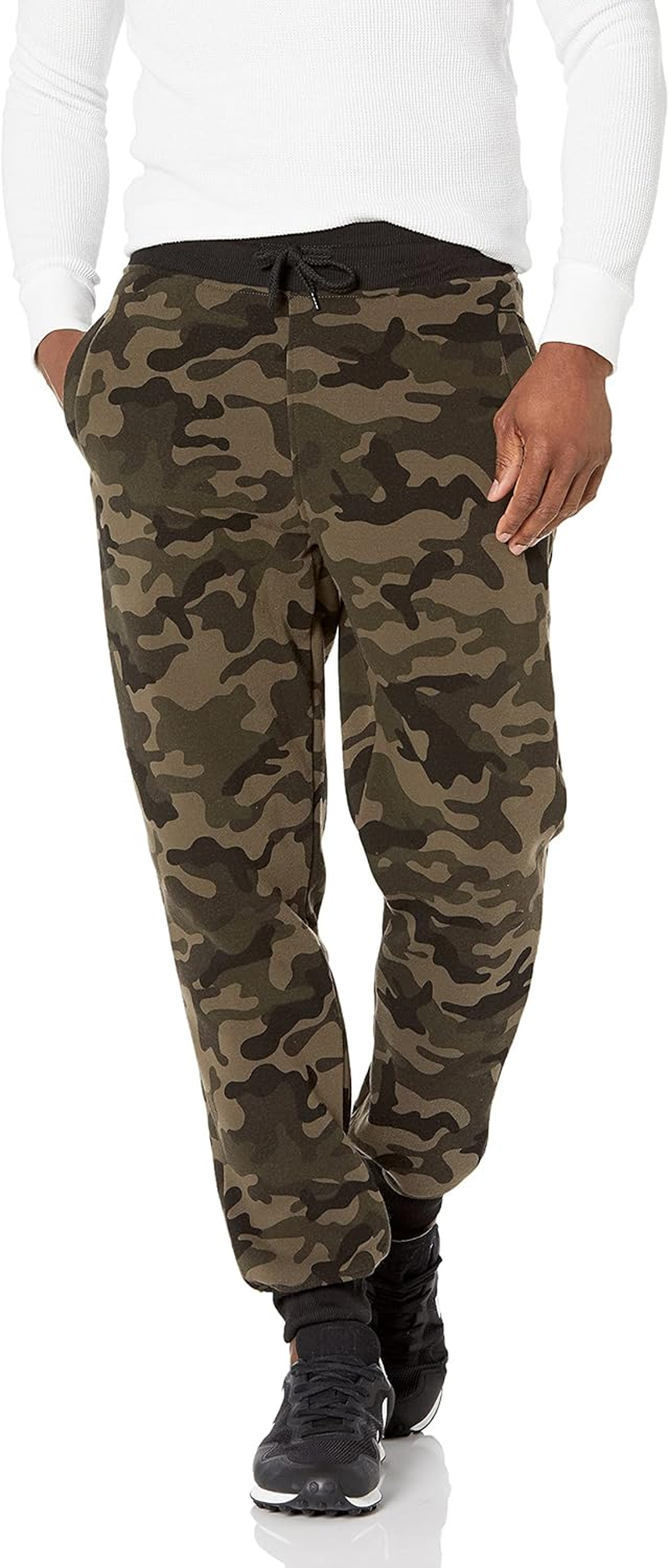 SOUTHPOLE Men'S Active Basic Jogger Fleece Pants, Black, 4XB