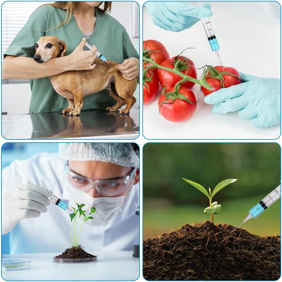 24 Pack Disposable 20Ml/Cc Syringes with Needle 18G 1.5&rdquo;, Sterile Measuring Syringe Tool Individually Packaged for Scientific Labs, Epoxy Resin, Craft, Machine Oil, Ink or Glue Applicator image number 2