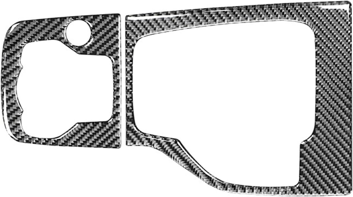 XIRONT Carbon Fiber Car Gear Head Shift Knob Panel Cover Trim Sticker, for Mazda, for 3 Axela 2014 2015 2016 2017 Accessories (RHD) Gear Shift Trim image number 5