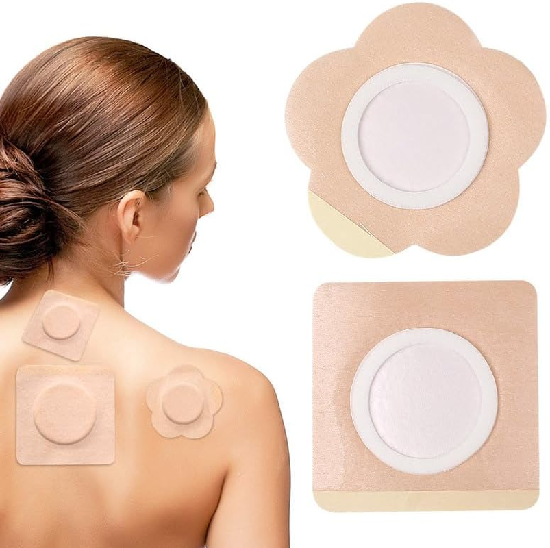 100PCS Castor Oil Pack Wrap for Belly Button, 3.14 Inch Self Adhesive Belly Button Patches, Organic Cotton Essential Oil Wraps, Highly Absorbent Castor Oil Patches for Work Sleep (Without Oil) image number 5