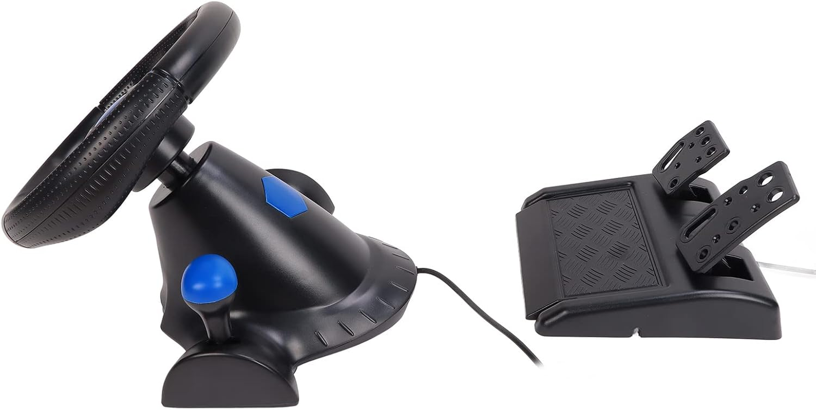 Racing Steering Wheel, 2Axis Computer Game Steering Wheel USB Vibration Power Supply for PS3 image number 1