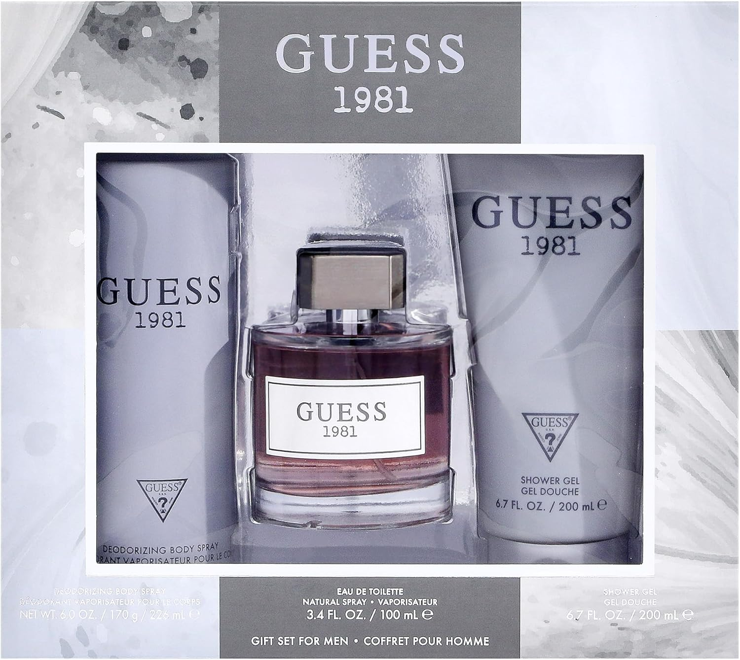 Guess 1981 by Guess for Men - 3 Pc Gift Set 3.4Oz EDT Spray, 6Oz Deodorant Body Spray, 6.7Oz Shower Gel image number 5