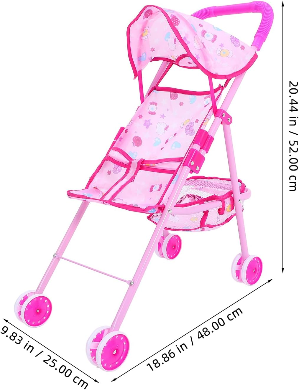 Alasum Baby Doll Stroller Play Toy Doll Stroller Push Pram Baby Carriage for S Toddlers Girls Toys for Girls Pram Childs Play image number 3