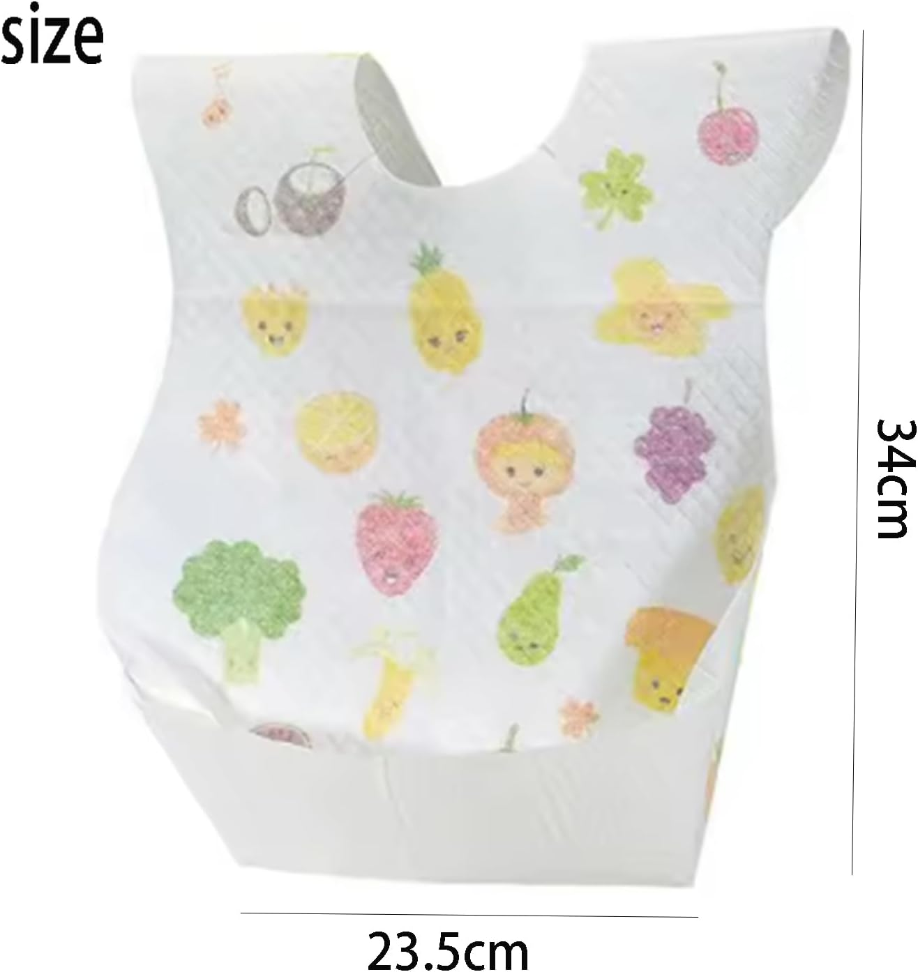 50PCS Disposable Baby Bibs &ndash; Waterproof Travel Bibs for Girls & Boys with Large Pocket, Adjustable Neck, Leak-Proof Liner, Individually Wrapped for Toddler Feeding image number 4