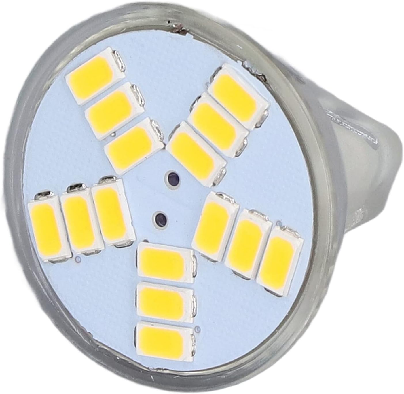 4Pcs MR11 LED Bulb, 5W 500Lm Replacement with 15 Beads Double Pin Base for Spotlight Landscape Lamp (Warm White) image number 4