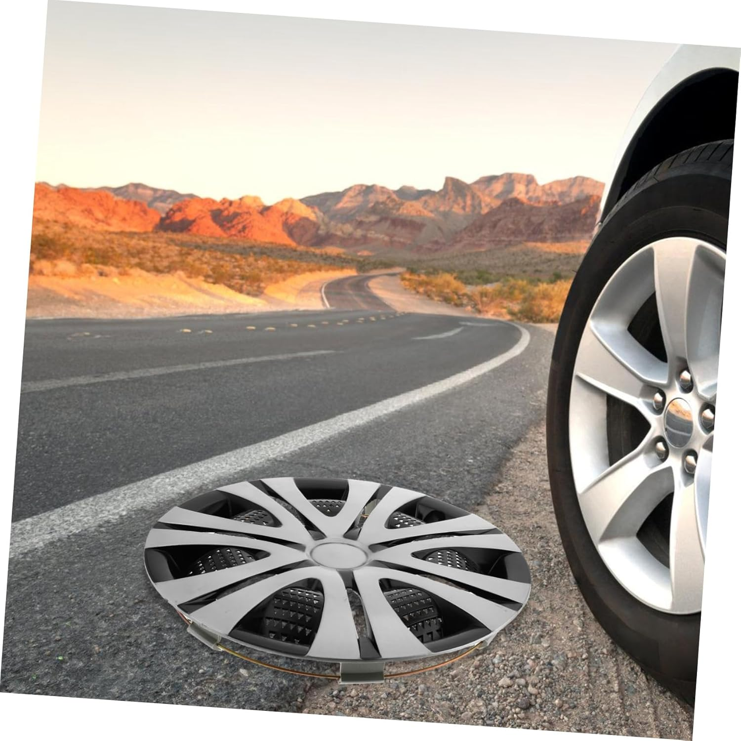 HOLIDYOYO Car Wheel Hub Covers Wheel Rim Cover Fit Hubcaps Decoration Plastic Hubcaps image number 4