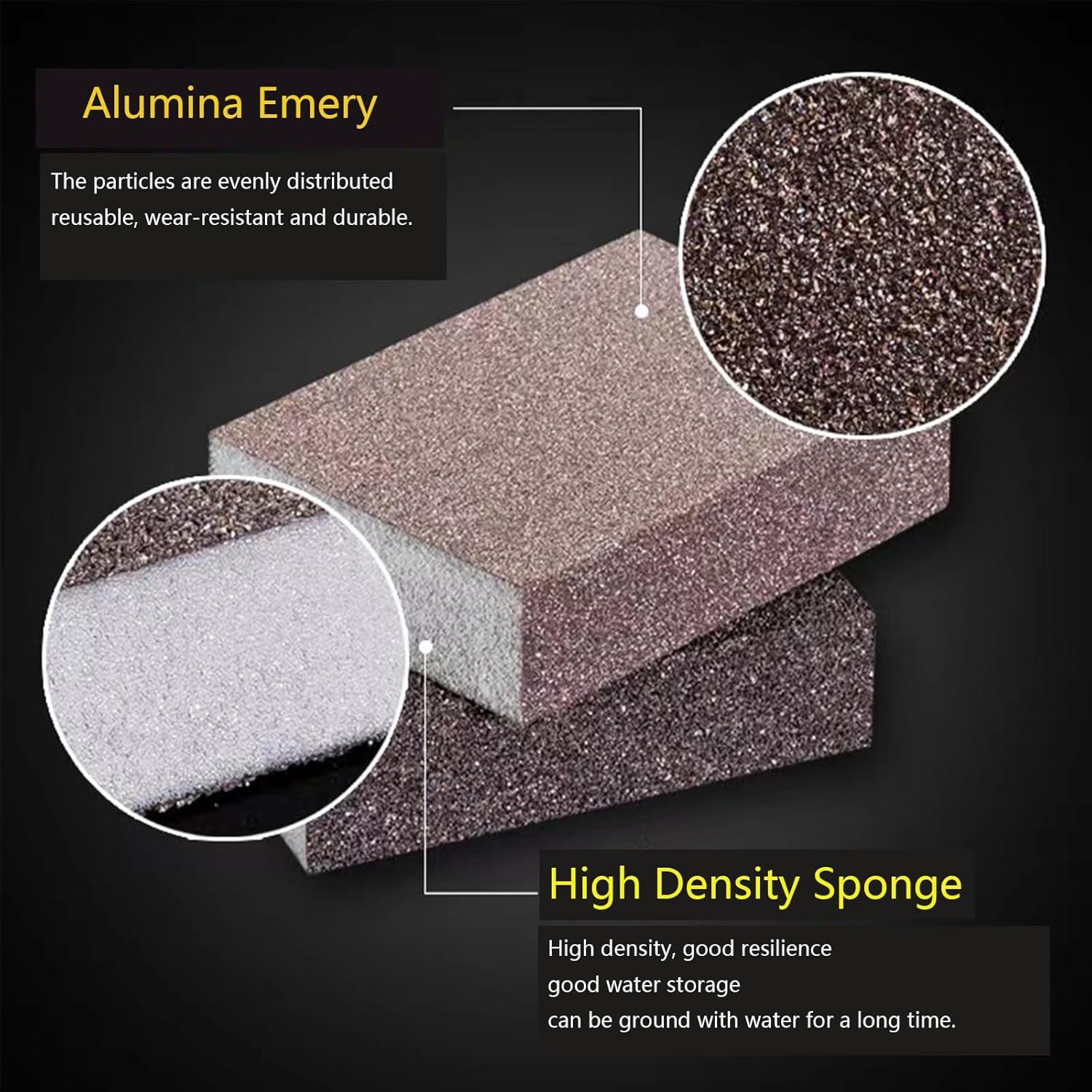 5Pcs Sandpaper Block, 60 to 600 Grit Sand Paper for Wood Metal Sanding Block Sanding Sponge Blocks (10 * 7 * 2.5Cm) image number 5