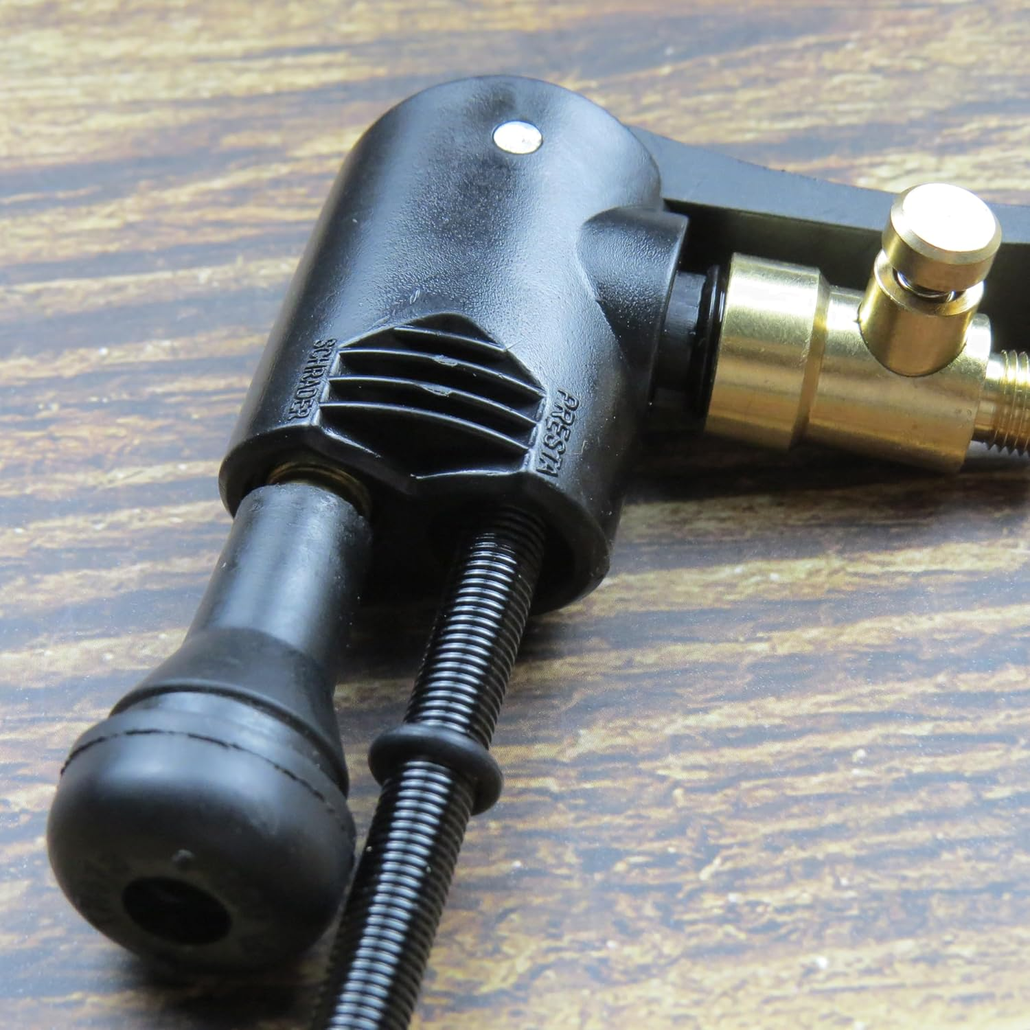 Schrader & Presta Car Valve Lever Connector; Valve Connector Car Air Pump Accessories; Brass Threaded Nozzle image number 2