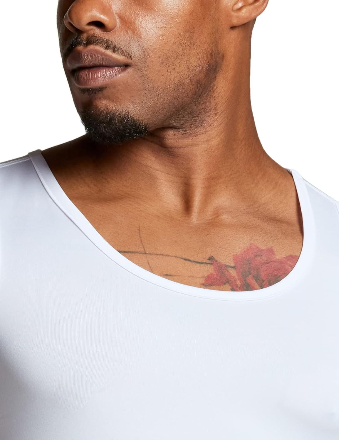 TSLA Men'S Athletic Compression Sleeveless Tank Top, Cool Dry Sports Running Basketball Workout Base Layer MUN24-WHZ Small