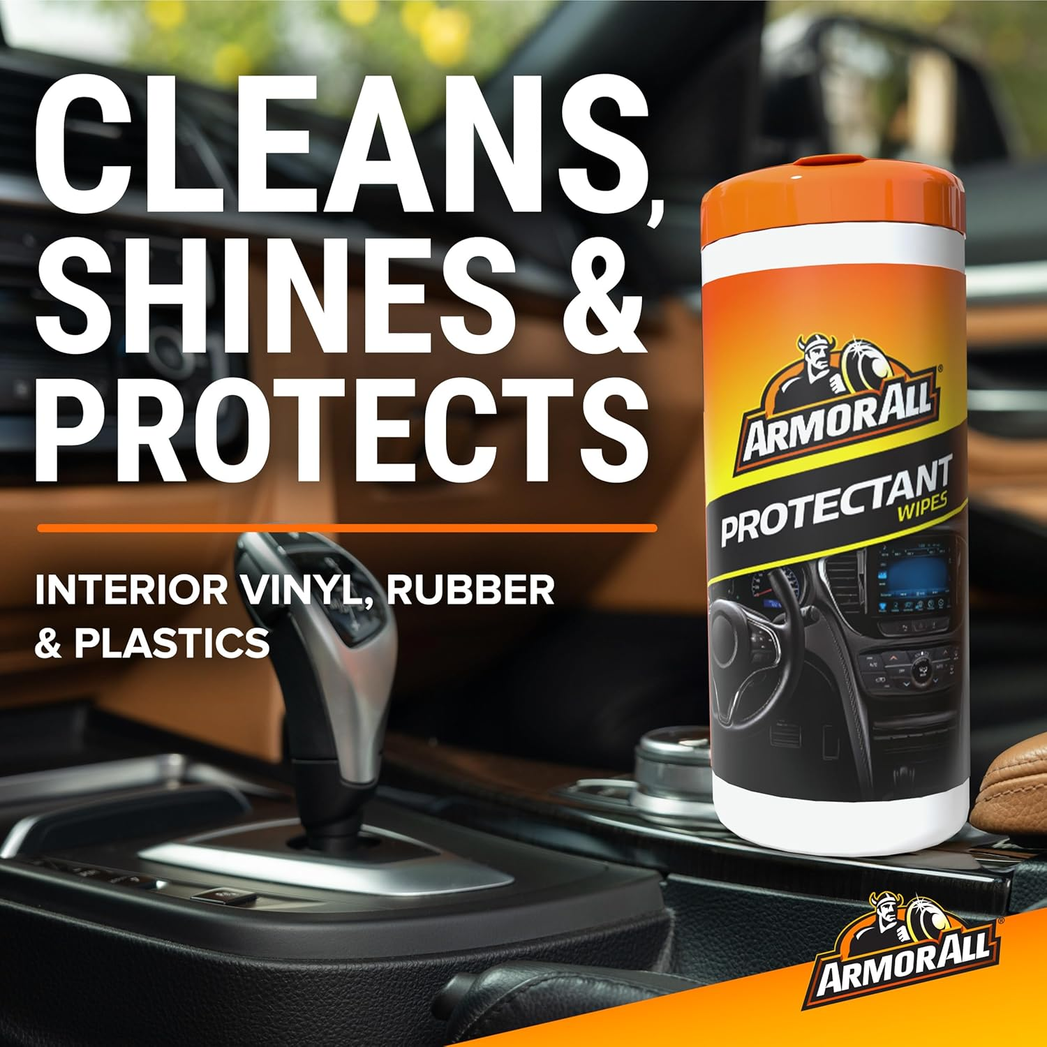 Armor All Protectant, Glass and Cleaning Wipes, Wipes for Car Interior and Car Exterior, 30 Count Each (Pack of 3) image number 1