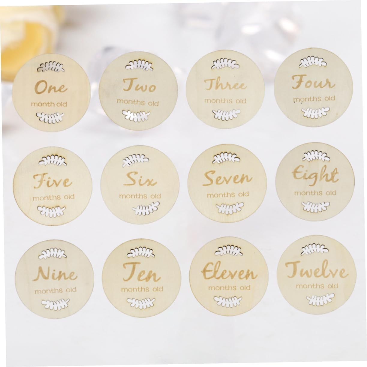 Creative Milestone Cards Fun Birth Month Days Tracker for Newborn Photos Keepsakes Shower Self Adhesive Fashionable Design image number 2