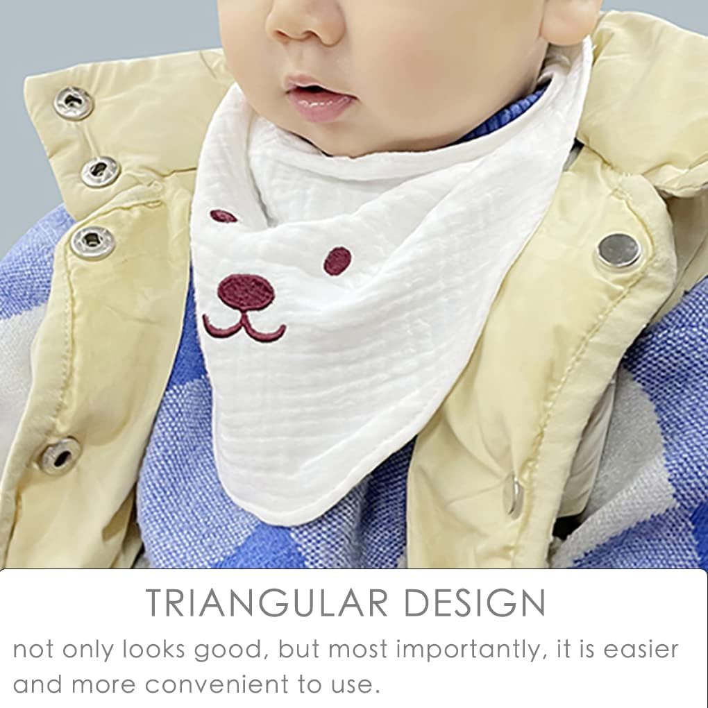 MOMSMENU Baby Bib Infant Bandana Drool Bibs Cotton Super Soft and Absorbent Girls Boys 5 Pack image number 3