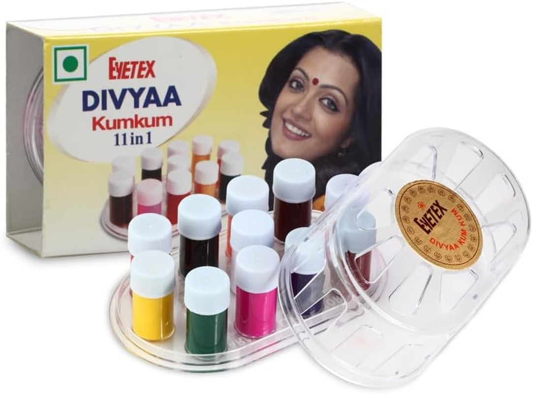 Eyetex Liquid Kumkum Bindi: 11 Color 1.5Gm Each - Divyaa Kumkum image number 4