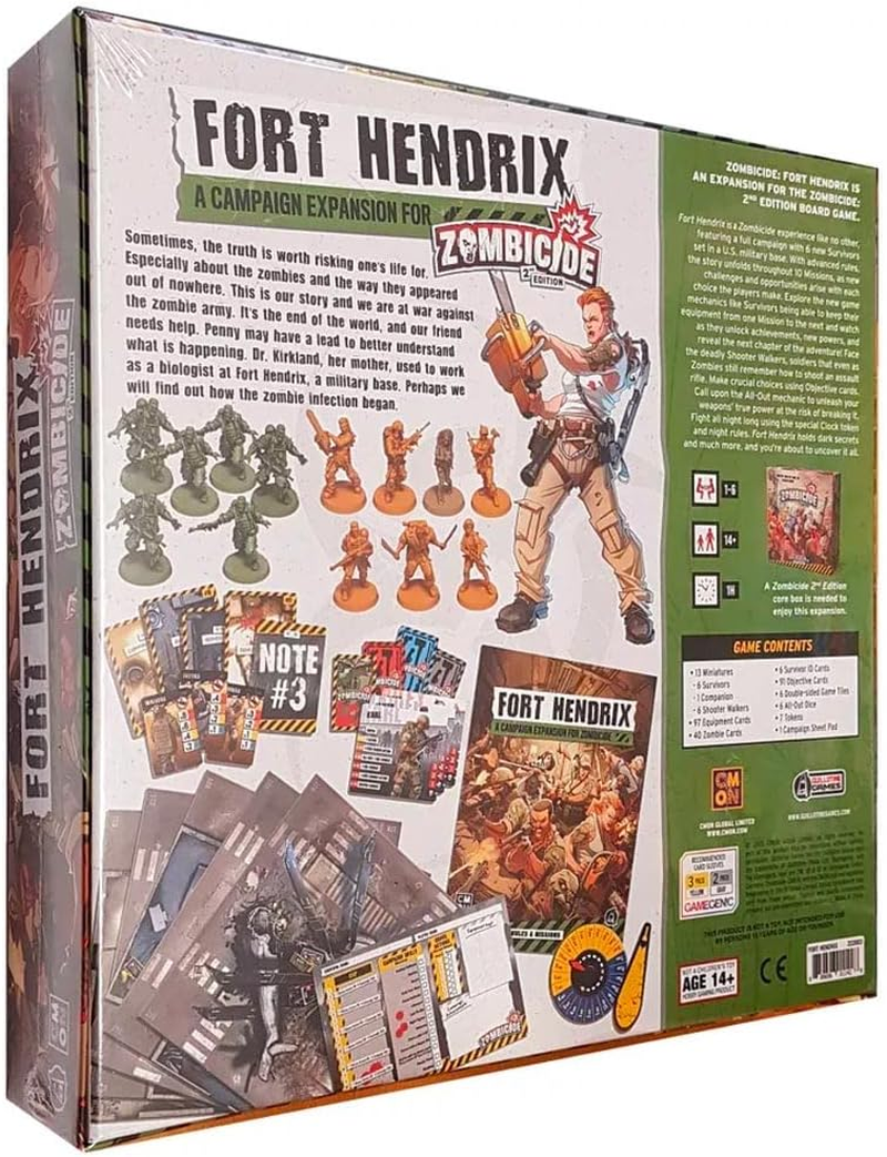 CMON Zombicide 2Nd Edition Fort Hendrix a Campaign Expansion for Zombicide, Various, ZCD003 image number 2