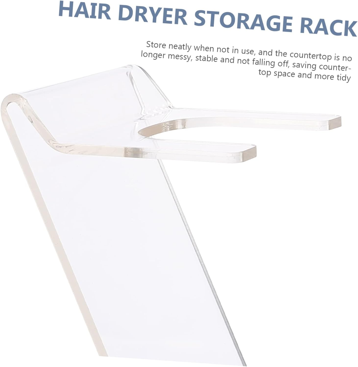 DINHEAROM Practical Hair Dryer Rack Salon Storage Shelf for Bathroom Stable Display Holder for Hair Dryer Curler Straightener Fits image number 4