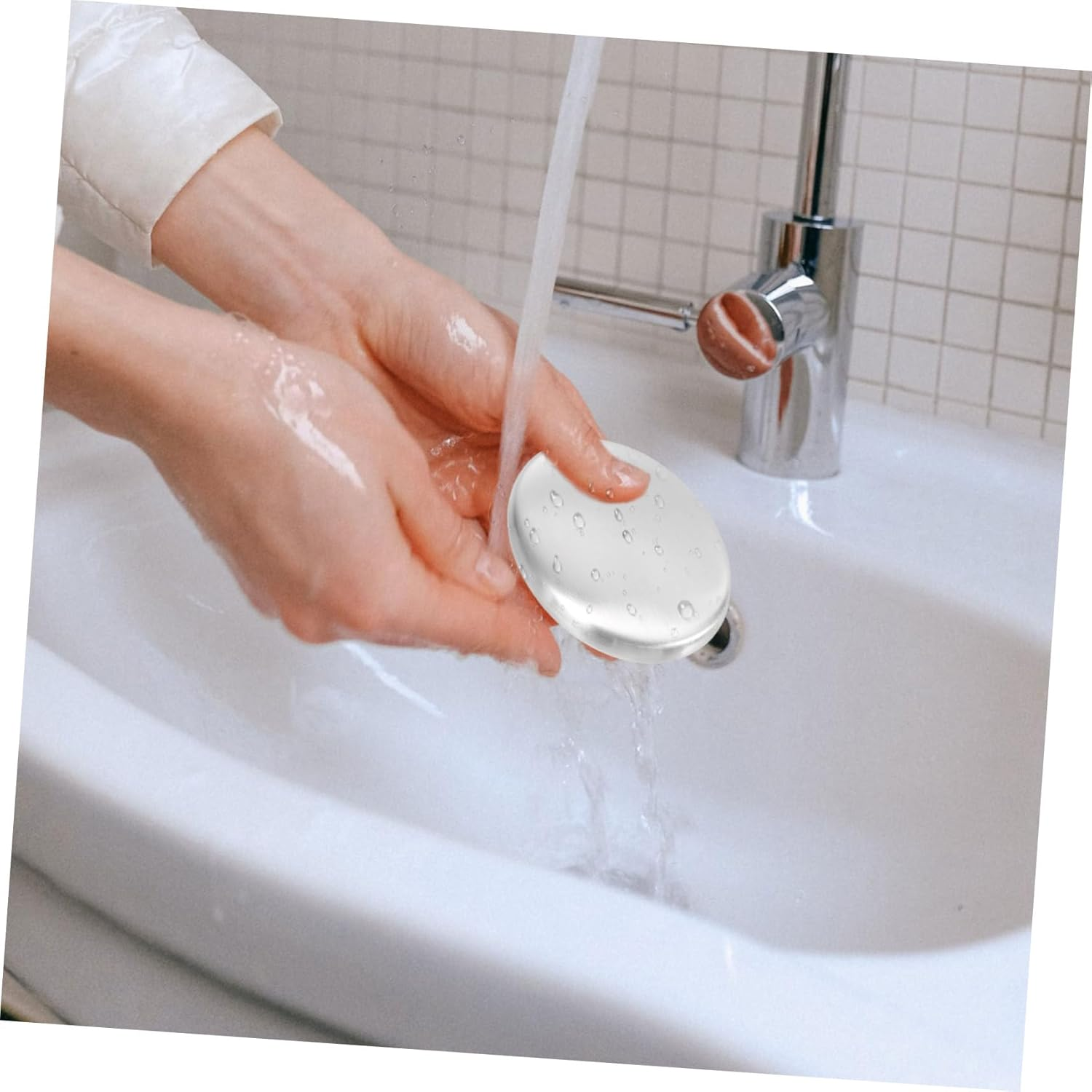 TINEASUR 2Pcs Metal Soap Bars Stainless Steel Odor Eliminating Soaps for Home Restaurant Use image number 3