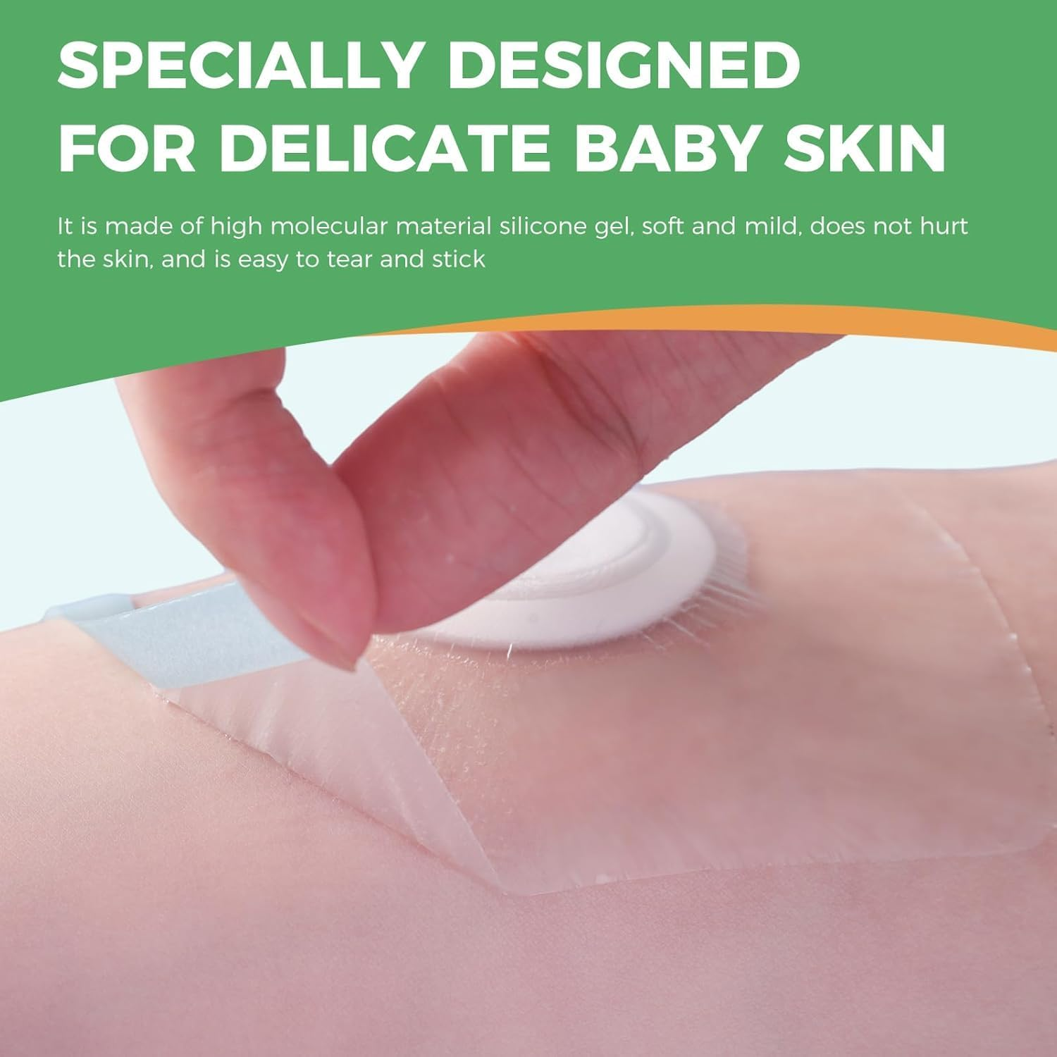 Baby Belly Navel Patches, Infant Umbilical Hernia Patch, Newborn Belly Button Sticker, Paste Style, Skin Friendly, Breathable,10 Pcs (10 * 10Cm) image number 6