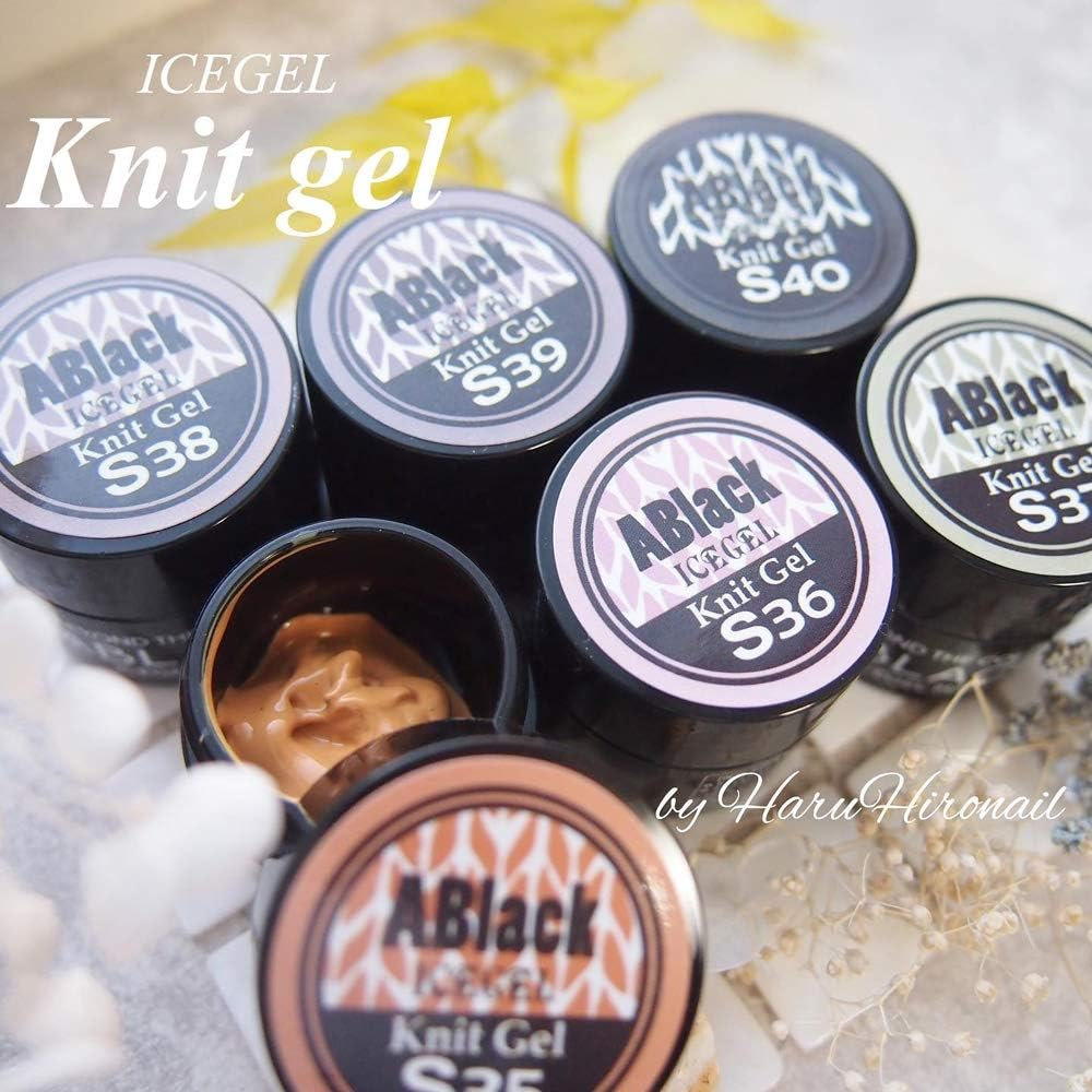 ICE GEL ABLACK Color Gel, Icing Knit Gel, S36, 0.1 Oz (3 G), Bazar Gel Nails image number 6