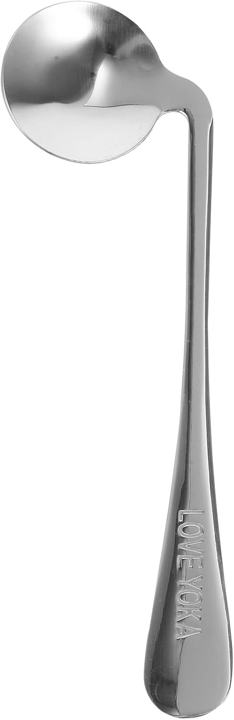 Baluue Angled Stainless Steel Elbow Spoon Fork for Elderly and Disabled Patients Self-Feeding Aid Ergonomic Handle for Bedridden Care and Daily Use image number 3