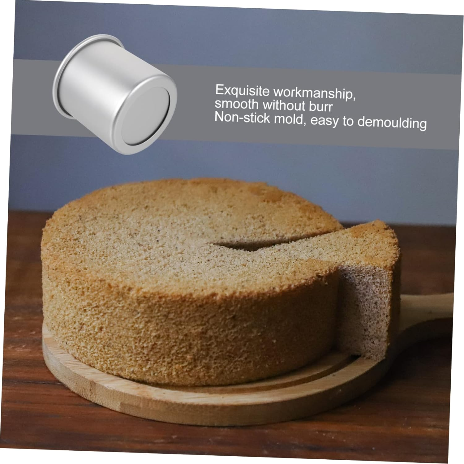 UTHCLO 4 Inch Tall Cake Mold Chiffon Cake Baking Pan Baking Mold for DIY Mould Casting Mold Easy Clean