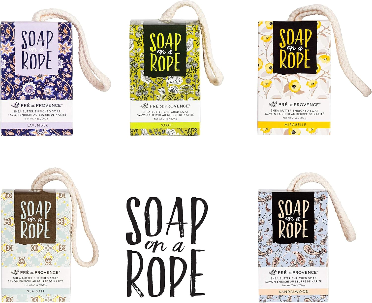 Pre De Provence Soap on a Rope, 200 Gram Sage image number 6