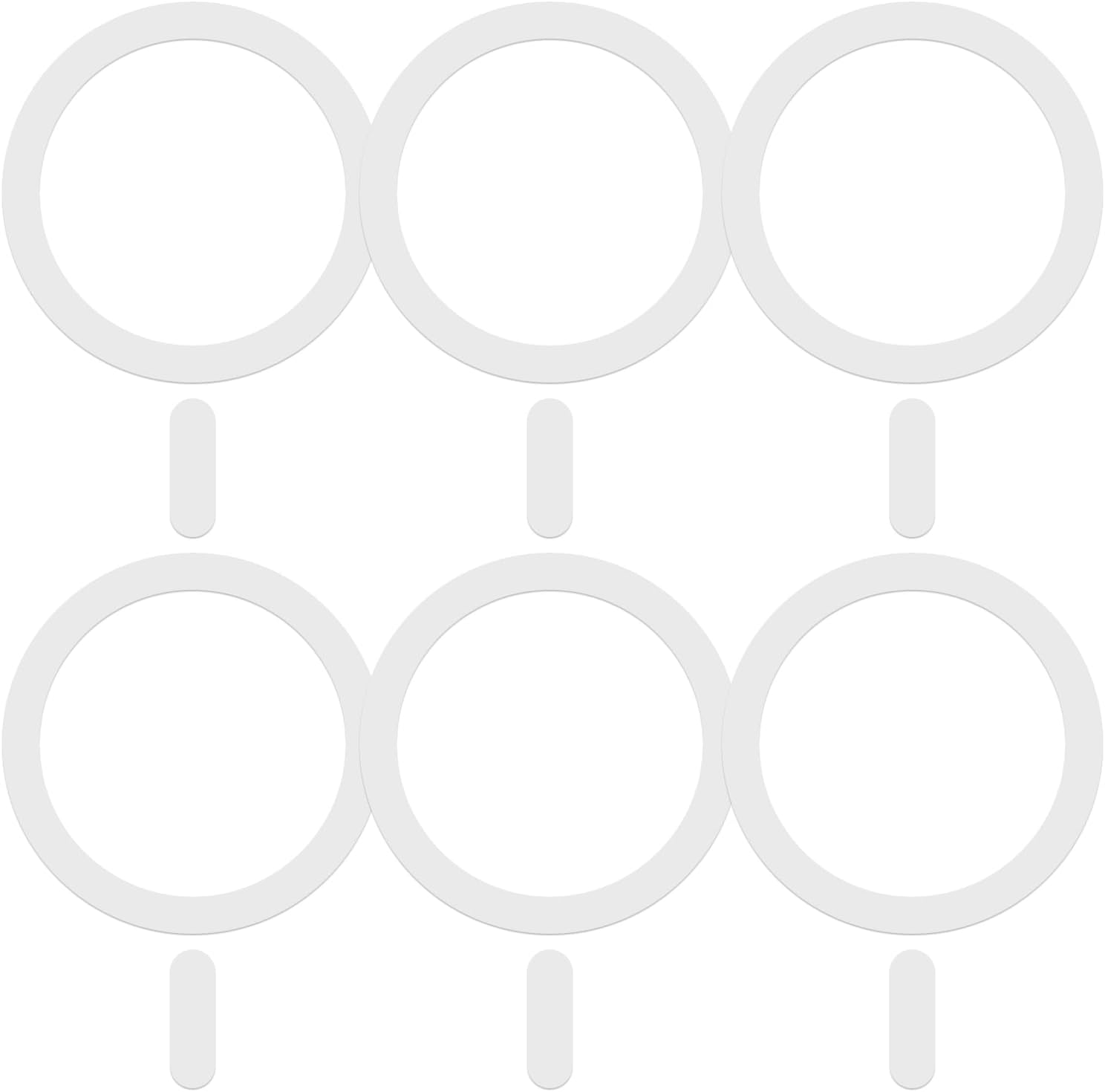 6 Pack Universal Metal Rings Sticker Compatible with Magsafe Magnetic Wireless Charger Iphone 13 12 Pro Mini Max, Ultra-Thin Car Charger Conversion Accessories (NO Magnet), Black,White