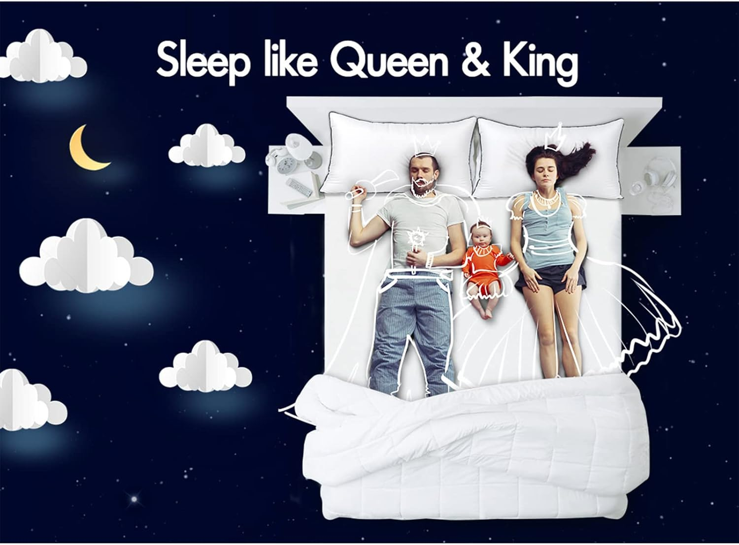 STARRY EUCALYPT 2 Pack Standard Size Microfibre Filling Soft Bed Pillow Cushion for Adults, Kids, Home, Dormitory and Hotel Use(1.5Kg Filling) image number 4