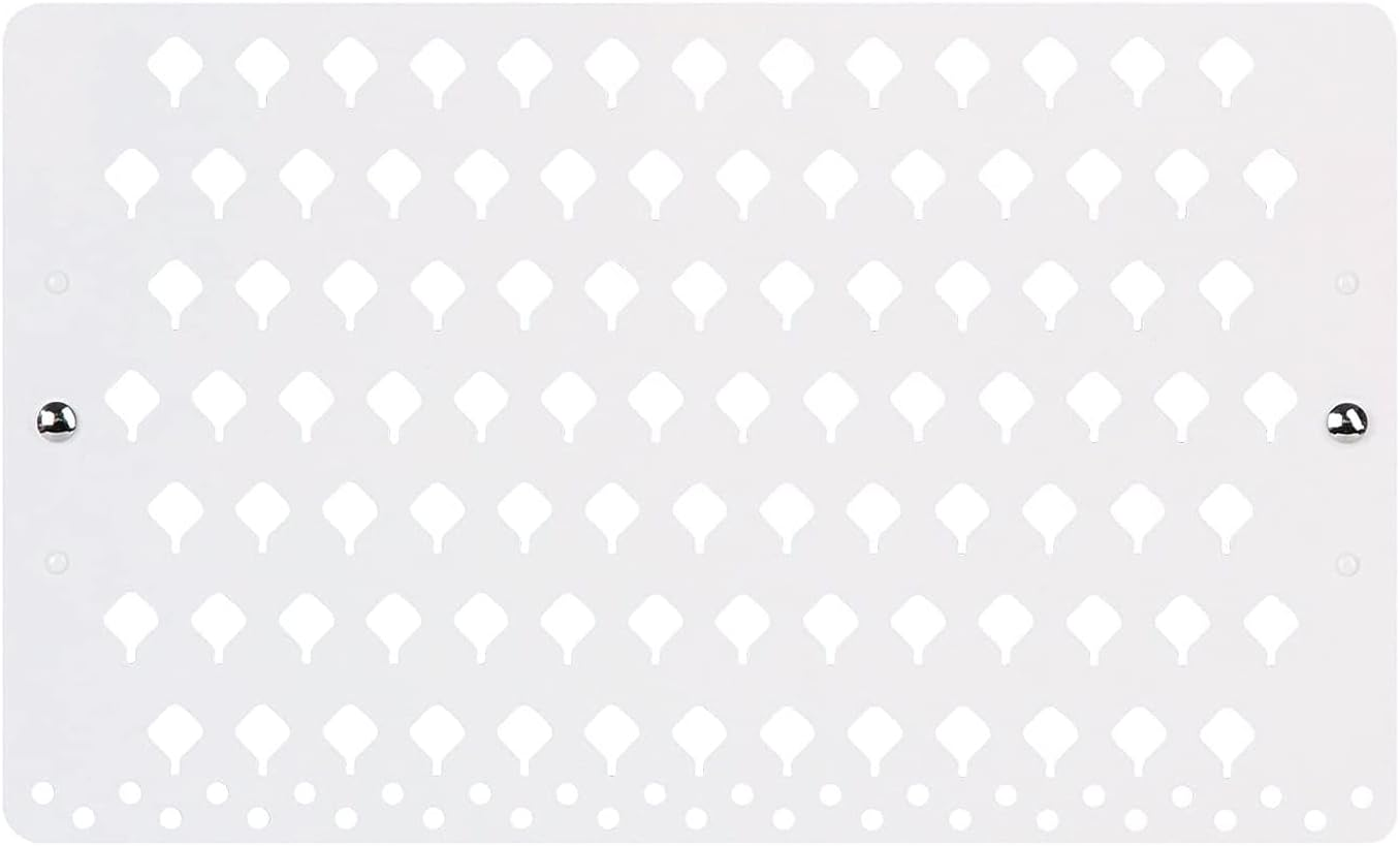 JACKCUBE Design Wall Mount Earring Jewelry Holder Organizer Hanger Storage Rack Display with 94 Holes(White) - MK201A - White Acrylic image number 4