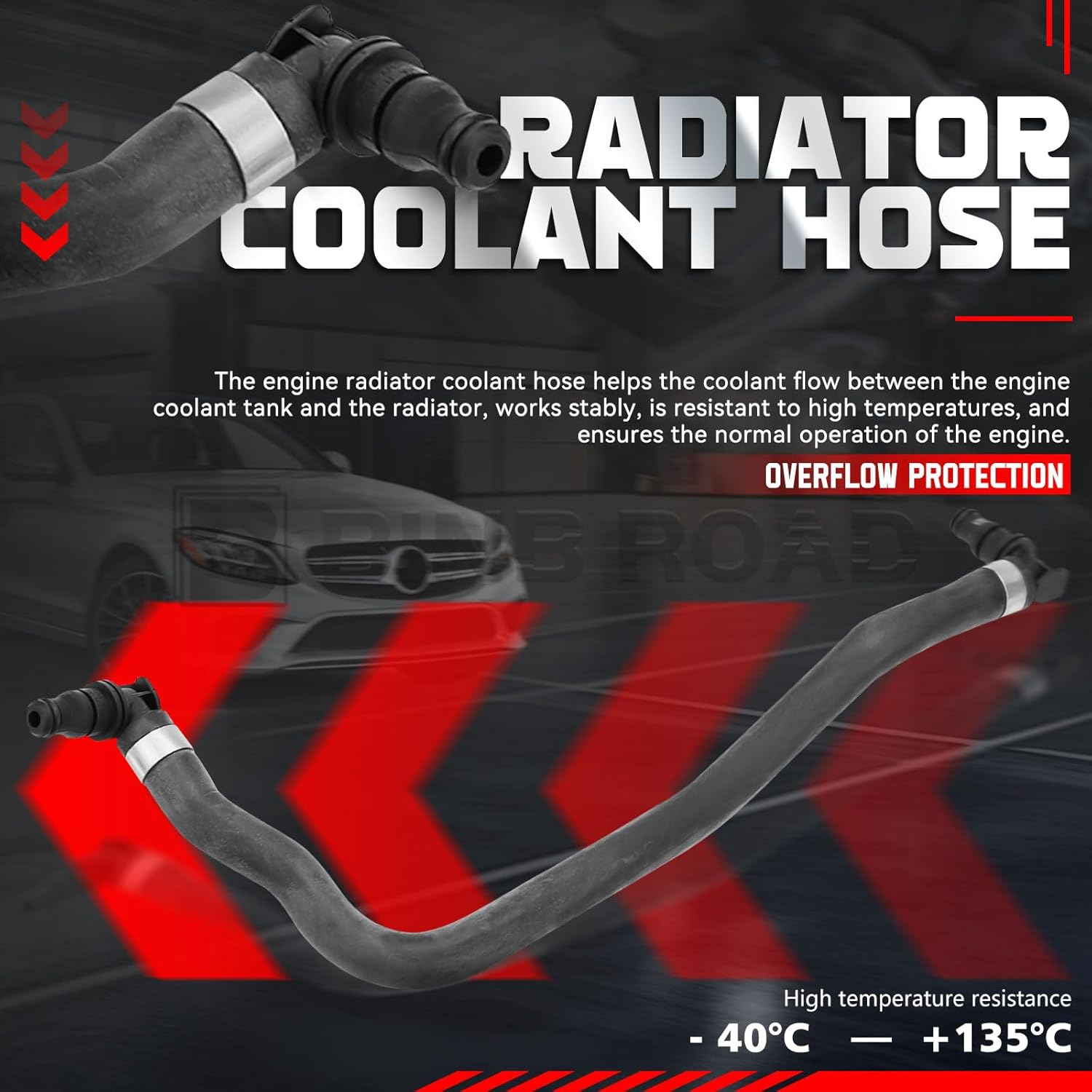 BINB Road Radiator Coolant Hose 2045010925 Compatible with Mercedes Benz C250 W204 2012-2015 image number 2