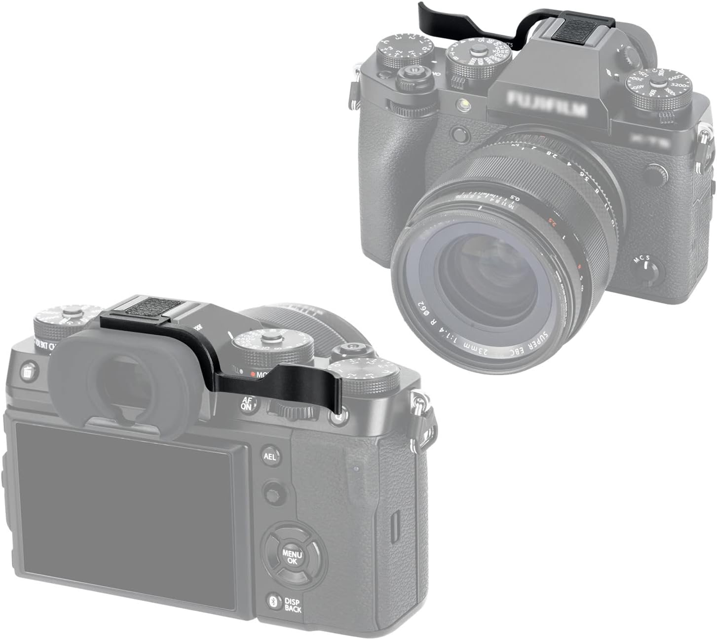 JJC Metal Thumb up Grip for Fujifilm Fuji X-T5 X-T4 X-T3 XT5 XT4 XT3 Camera, Durable Hot Shoe Cover Cap Protector, Thumb Rest Better Balance and Grip for Camera image number 2