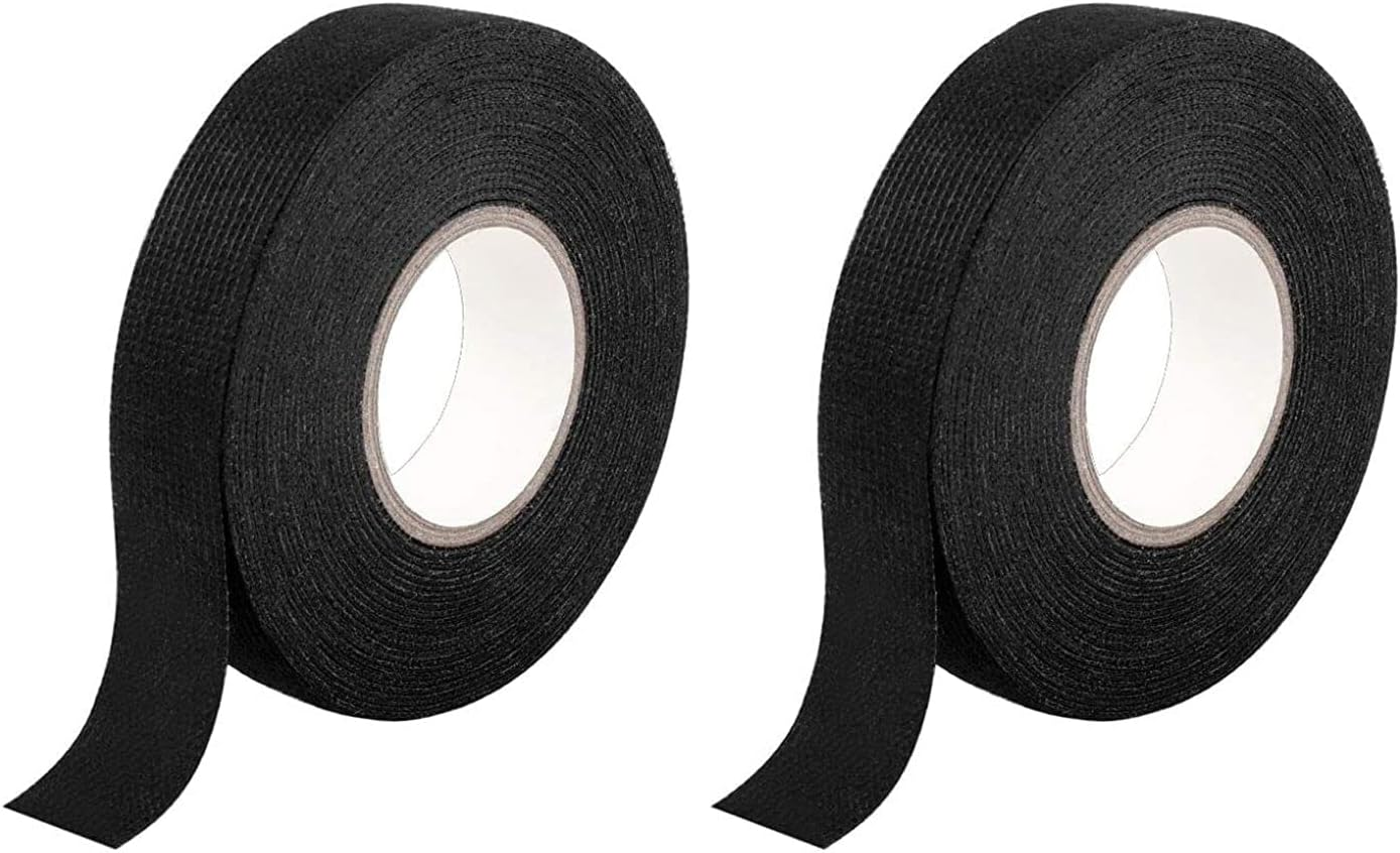 Electrical Tape, 2 Pcs 19Mm*15M High Temp Wiring Harness Tape for Automotive Engine and Electrical Wiring (Black) image number 3