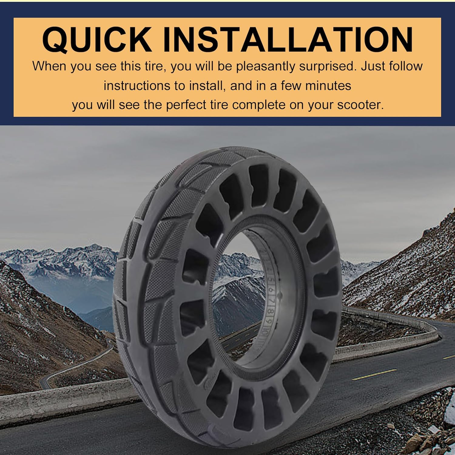 200X50 Solid Tire, 8''X2'' Scooter Replacement Wheels for Razor E100 E125 E150 E175 E200 E225 Electric Scooter image number 5