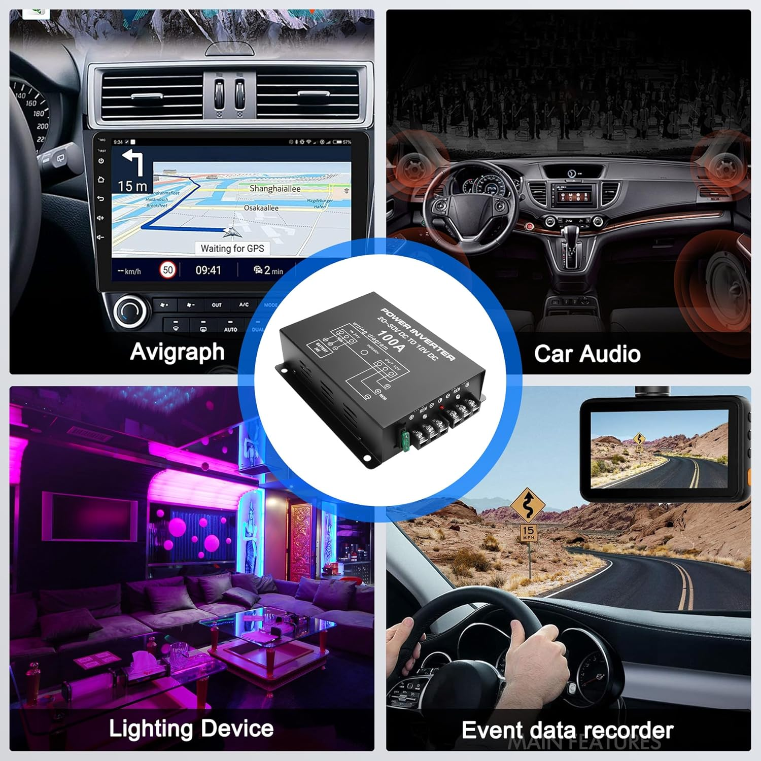 XMSJSIY 24V to 12V Step-Down Voltage Converter 100A 1200W Buck Module Adapter 20-30V to 12V Regulator Reducer Car Power Supply for Truck Vehicle - 1 Pcs image number 6