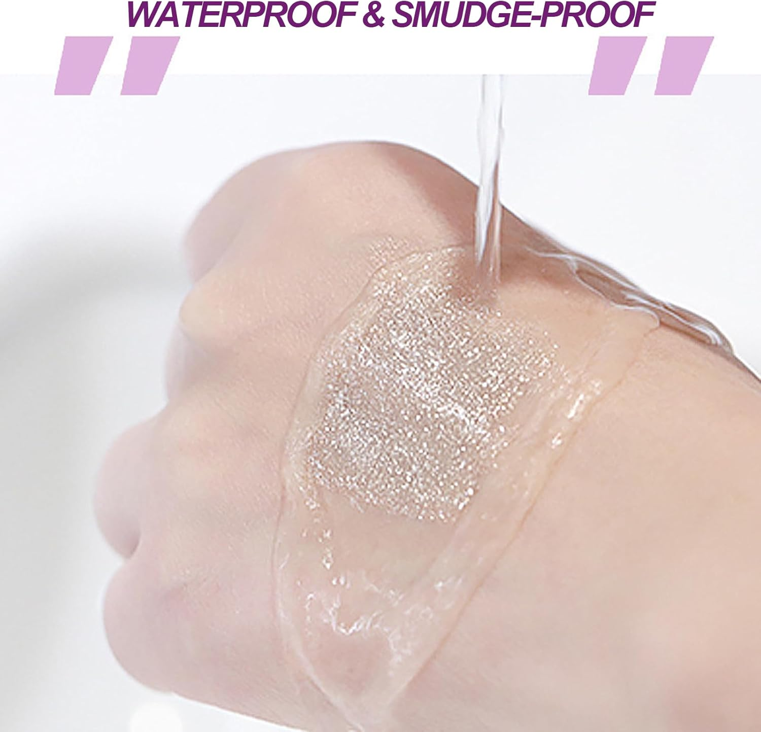 Shimmer Glitter Eyeshadow Palette, Korean Eye Glitter Makeup, Ultra-Blendable, Sparkle Silver Champagne Gold Eye Shadow, Single Shade Metallic Pigmented Color image number 5