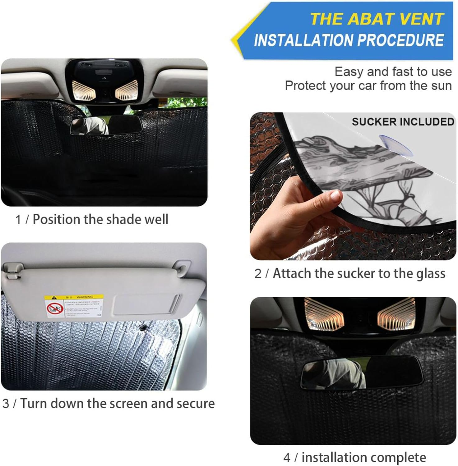 Cherry Blossoms Peacock Retro Pattern Car Windshield Sun Shade Front Windshield Sun Shade Keep Vehicle Cool image number 5