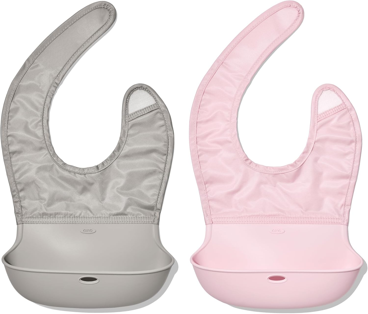 OXO Tot Roll-Up Bib - 2 Pack - Blossom and Dusk