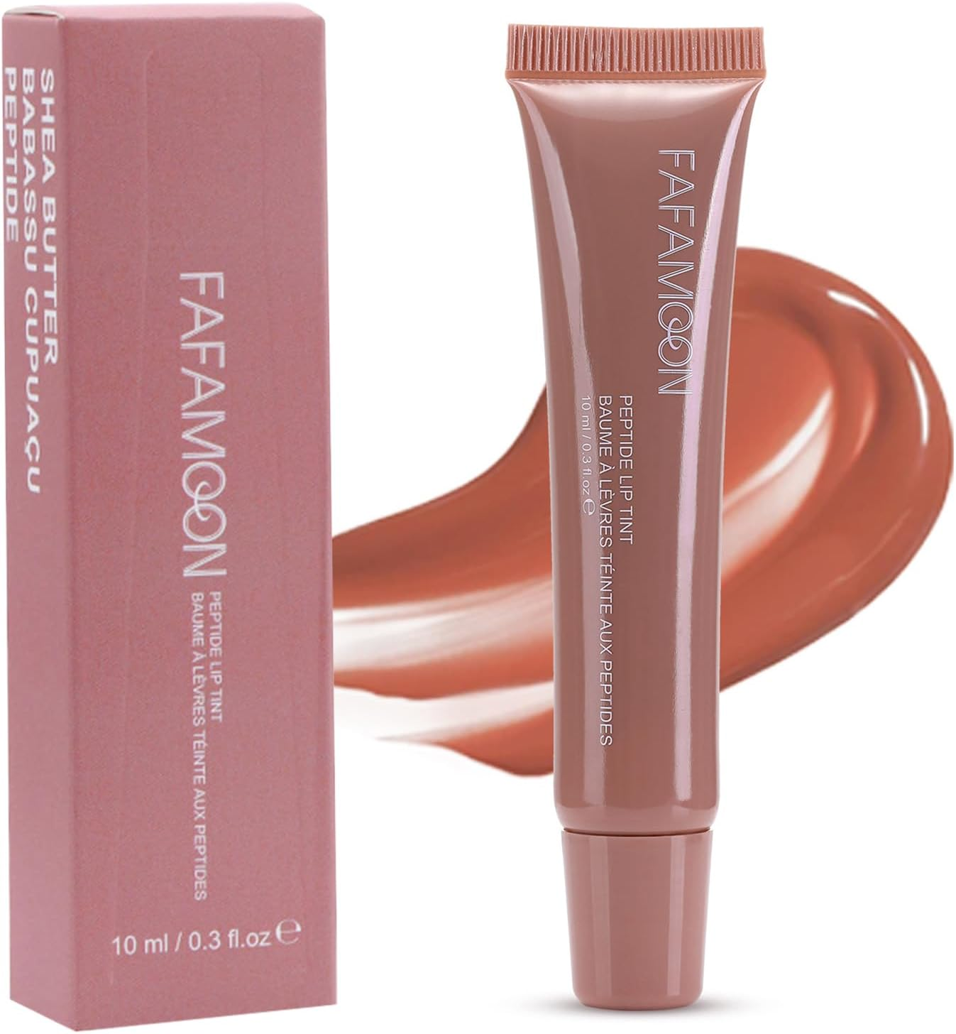 Lip Stain Gloss Oil Moisturizing Non-Sticky Plumping Lip Liner 10ML Tint Stain Long Lasting Oil High-Shine Waterproof Lightweight Shiny Lip Gloss Highly Pigmented (02#Chocolate, M) image number 5