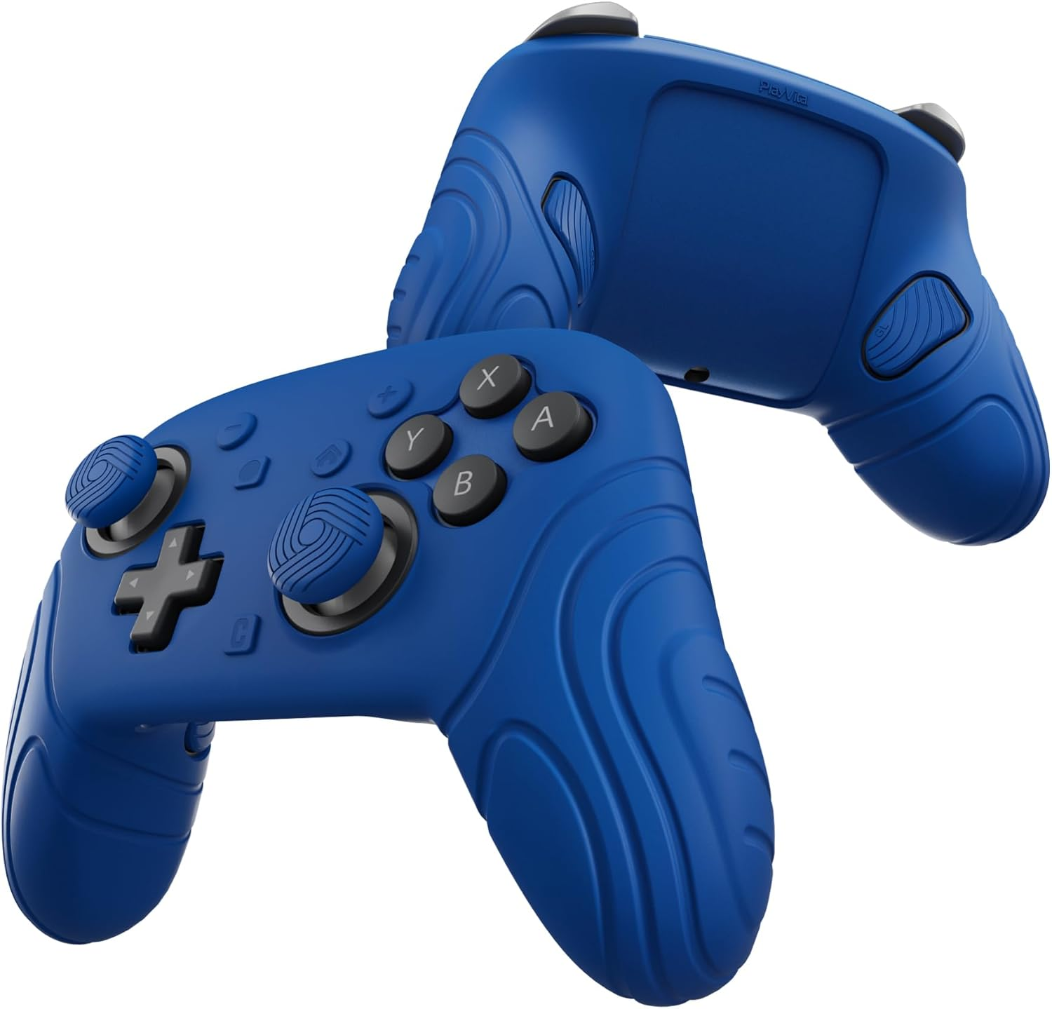 Playvital for Nintendo Switch 2 Pro Controller Silicone Cover &ndash; Samurai Edition Protective Skin Case for Switch 2 Pro Controller with Back Button Caps & Thumb Grips & Stickers - Cherry Blossoms Pink