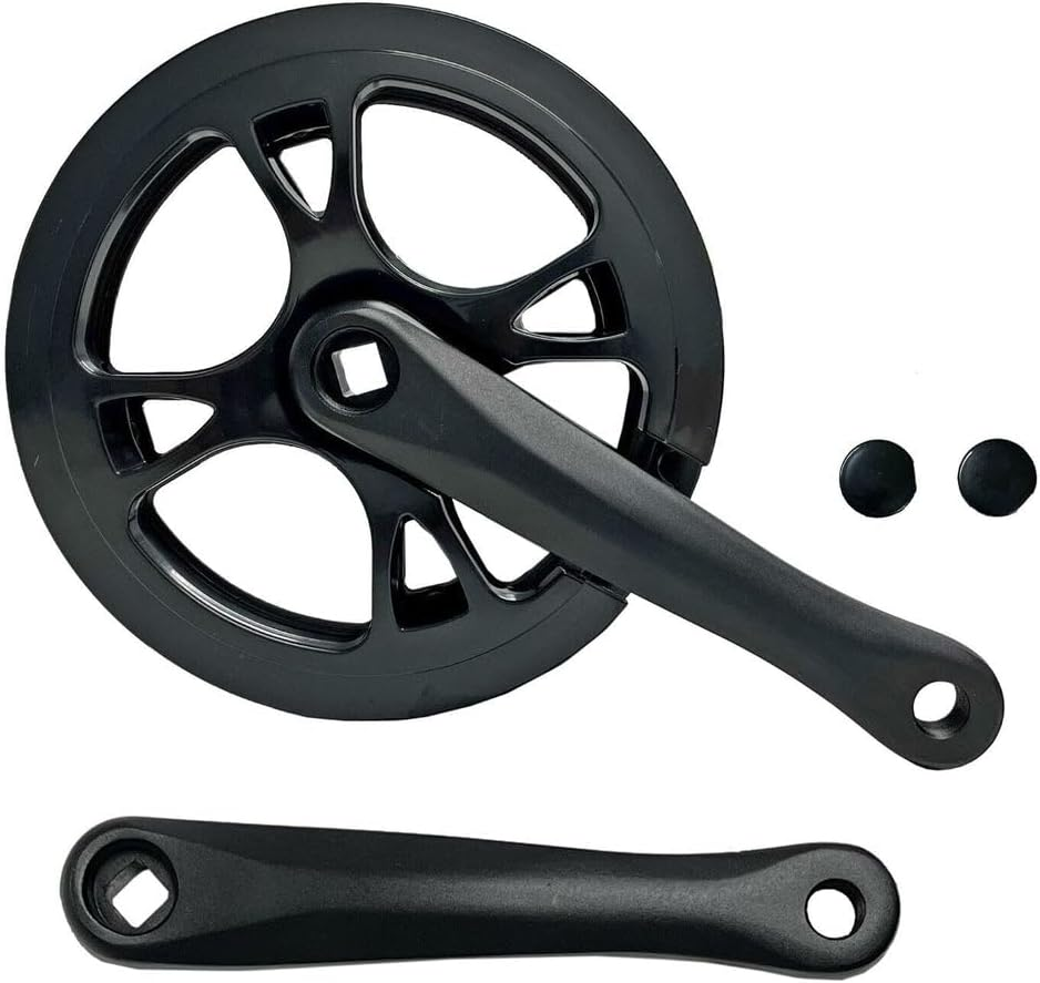 TDR Bicycle Crankset 170Mm 44T Single Speed Folding Bike Sprocket Crank Arm 916 Pedal Aluminium Carbon Steel Black Diamond Square Bottom Bracket image number 5