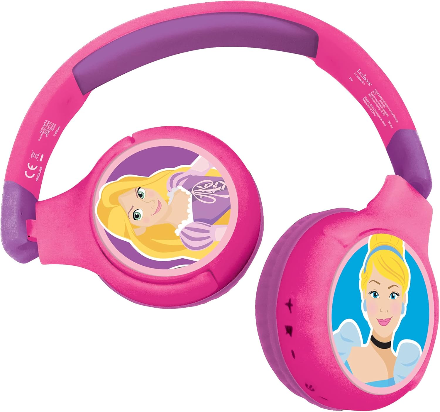 LEXIBOOK Peppa Pig 2-In-1 Bluetooth Headphones Stereo Wireless Wired, Kids Safe, Foldable, Adjustable, Yellow/Blue, HPBT010PP image number 3