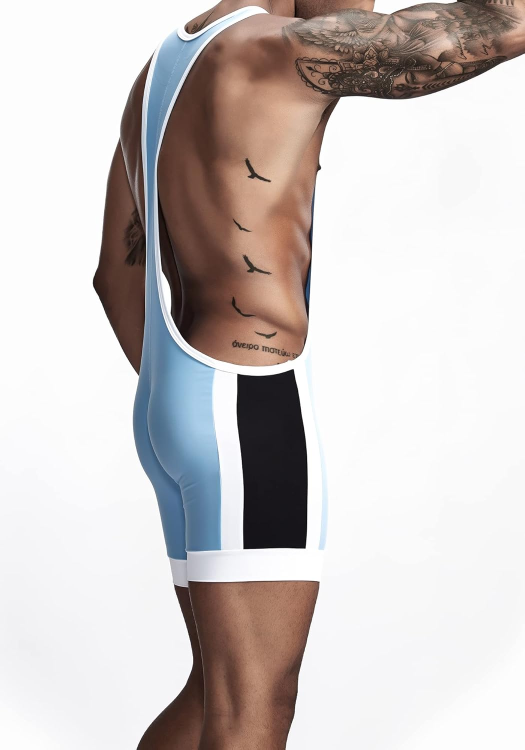 Wrestling Singlet for Men Wrestling Leotard Silky Smooth Bodysuit Active Underwear Supporters Slim Fit Jumpsuits image number 5