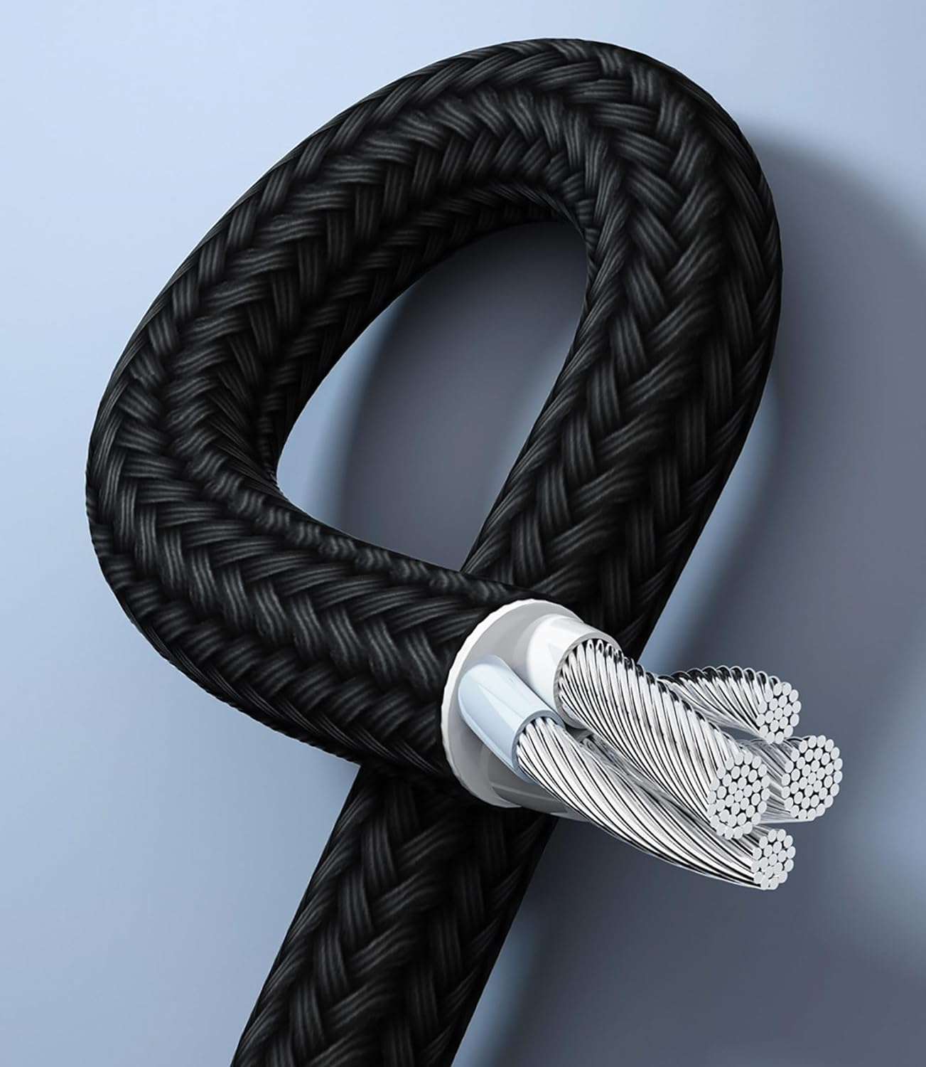 2 in 1 Fast Charging USB Car Cable，1M 3A Dual Splitter Nylon Braided USB a Charge,Usb a to Double USB C Mfi Certified Cord Compatible with Iphone 16/15/Pro/Plus/Max and More-Black image number 4