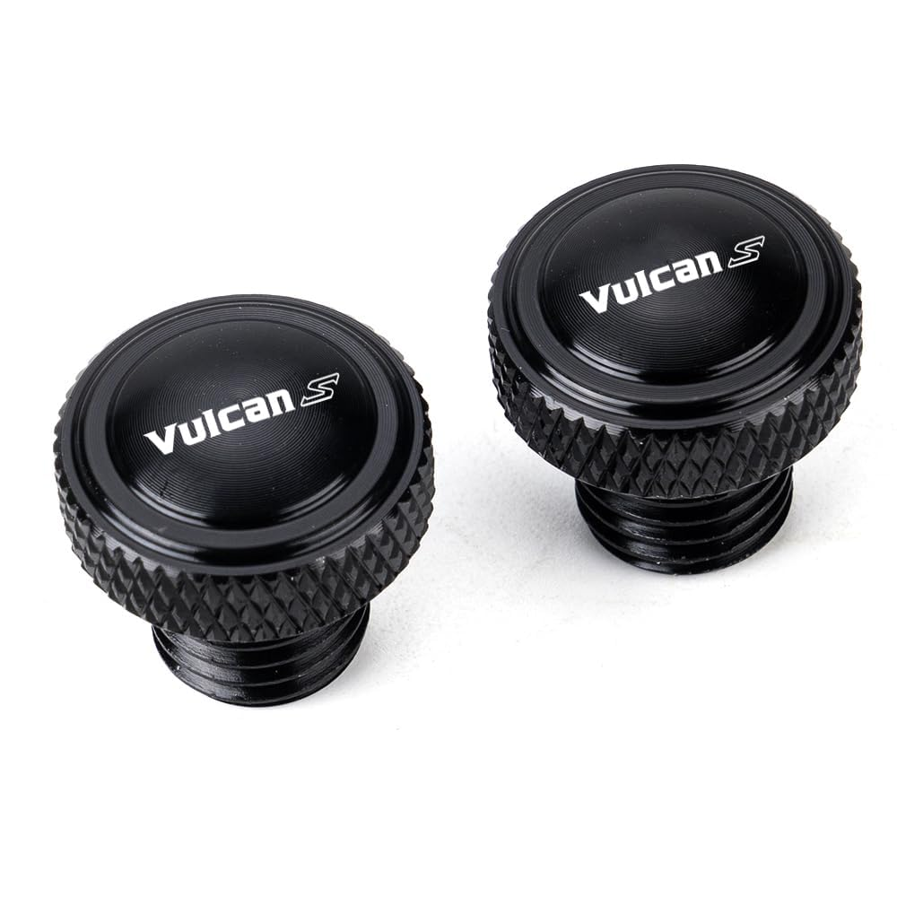 MOWOK Fit for Kawasaki Vulcan S 650 VN650 Vulcans 2015-2022 2023 2024 2025 M10*1.25 Motorcycle Accessories CNC Rear View Side Mirror Hole Plug Screw Caps (Black)